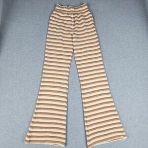 Rip Curl Flare Pants Womens XS Multicolor Striped Knit Boho Stretch High Waisted
